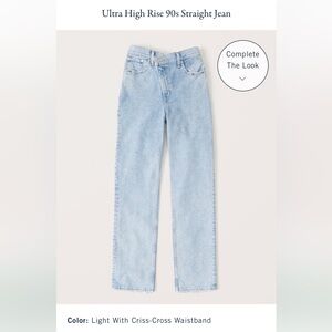 Abercrombie Ultra High Rise 90s Straight Jeans
